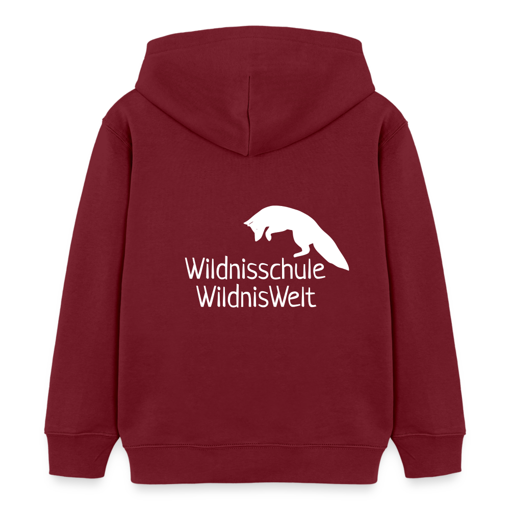 WildnisWelt Kinder Organic Hoodie - burgundy