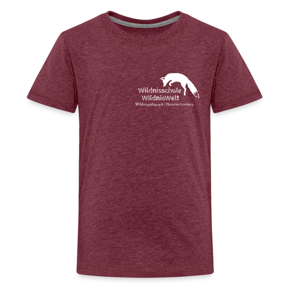 WildnisWelt Teenager T-Shirt - Bordeauxrot meliert