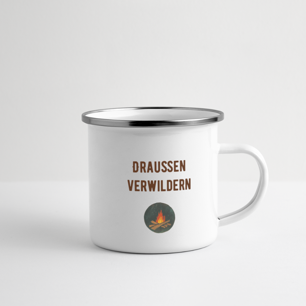 WildnisWelt Emaille Tasse - Weiß