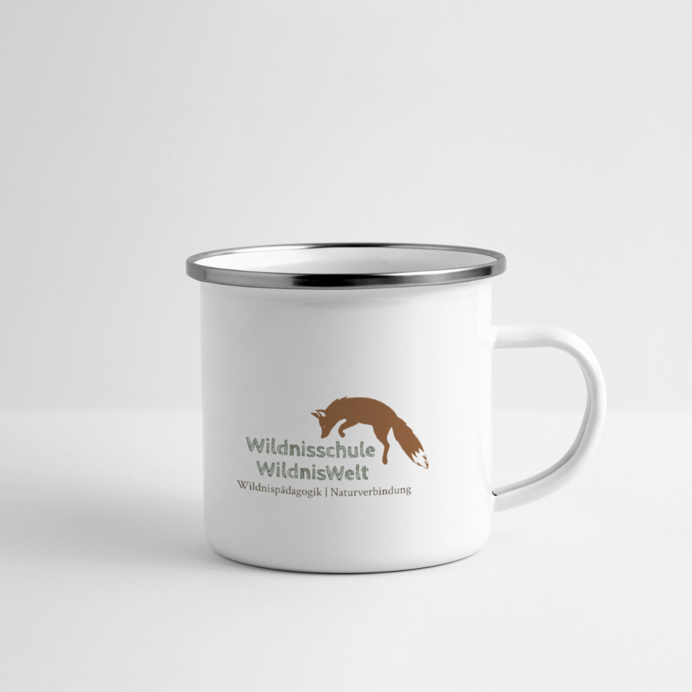WildnisWelt Emaille Tasse - Weiß