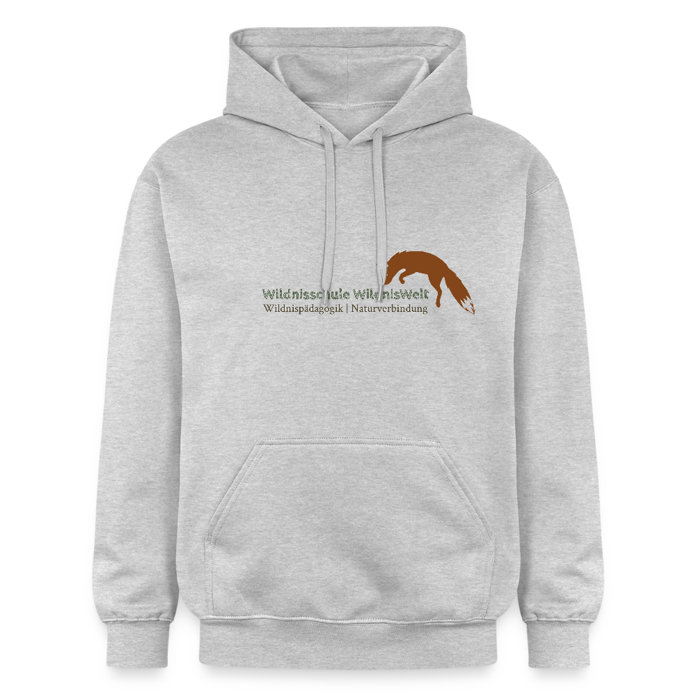 WildnisWelt Hoodie farbiges Logo - Hellgrau meliert