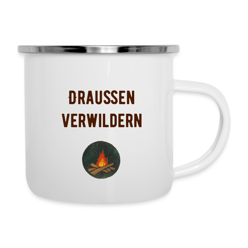 WildnisWelt Emaille Tasse - Weiß