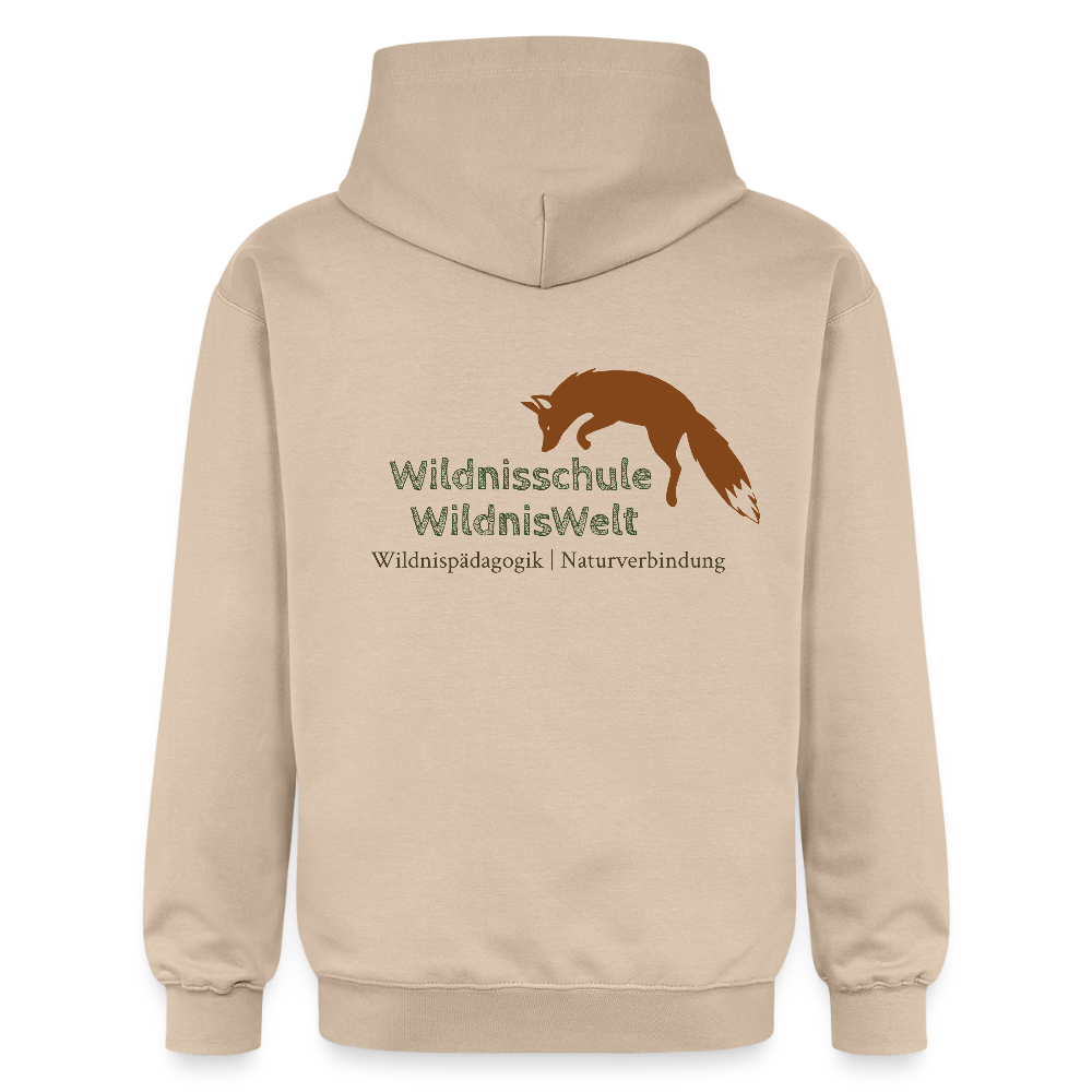 WildnisWelt Hoodie farbiges Logo - Sand