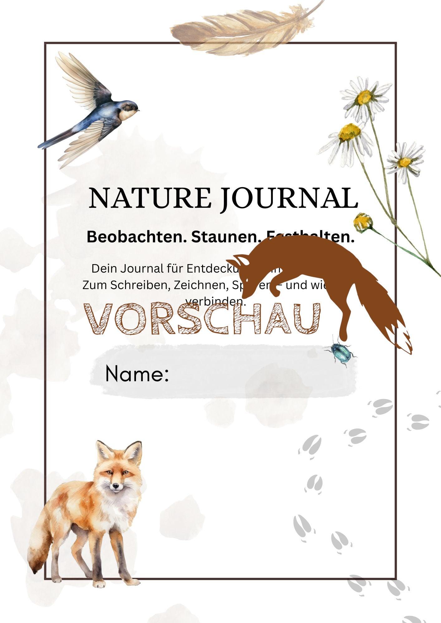 Nature Journal Printable Naturtagebuch druckbar